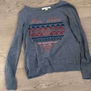Forever 21 sweater with heart pattern. Size small.